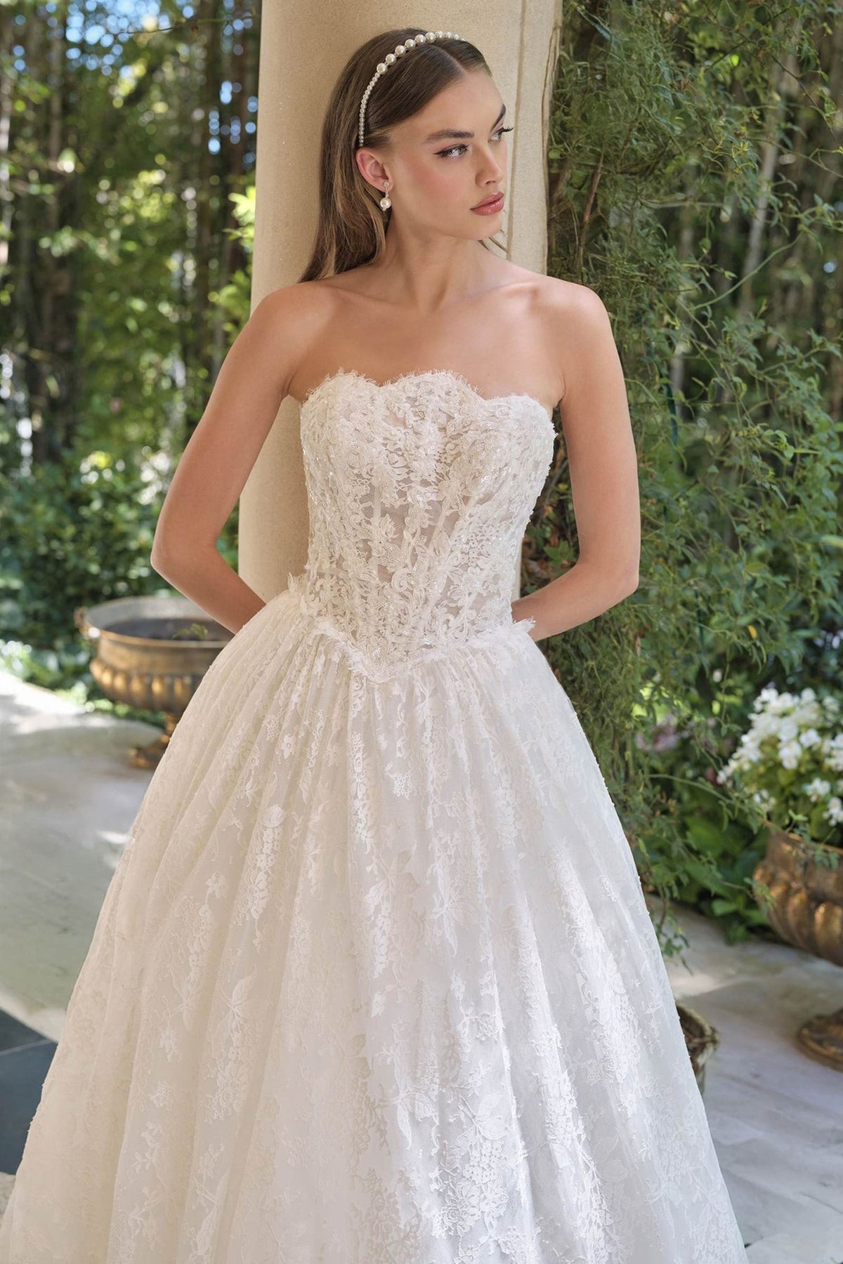 Andrea & Leo WL061 Timeless A-Line Strapless Wedding Gown - Luzilly Bridal & Apparel