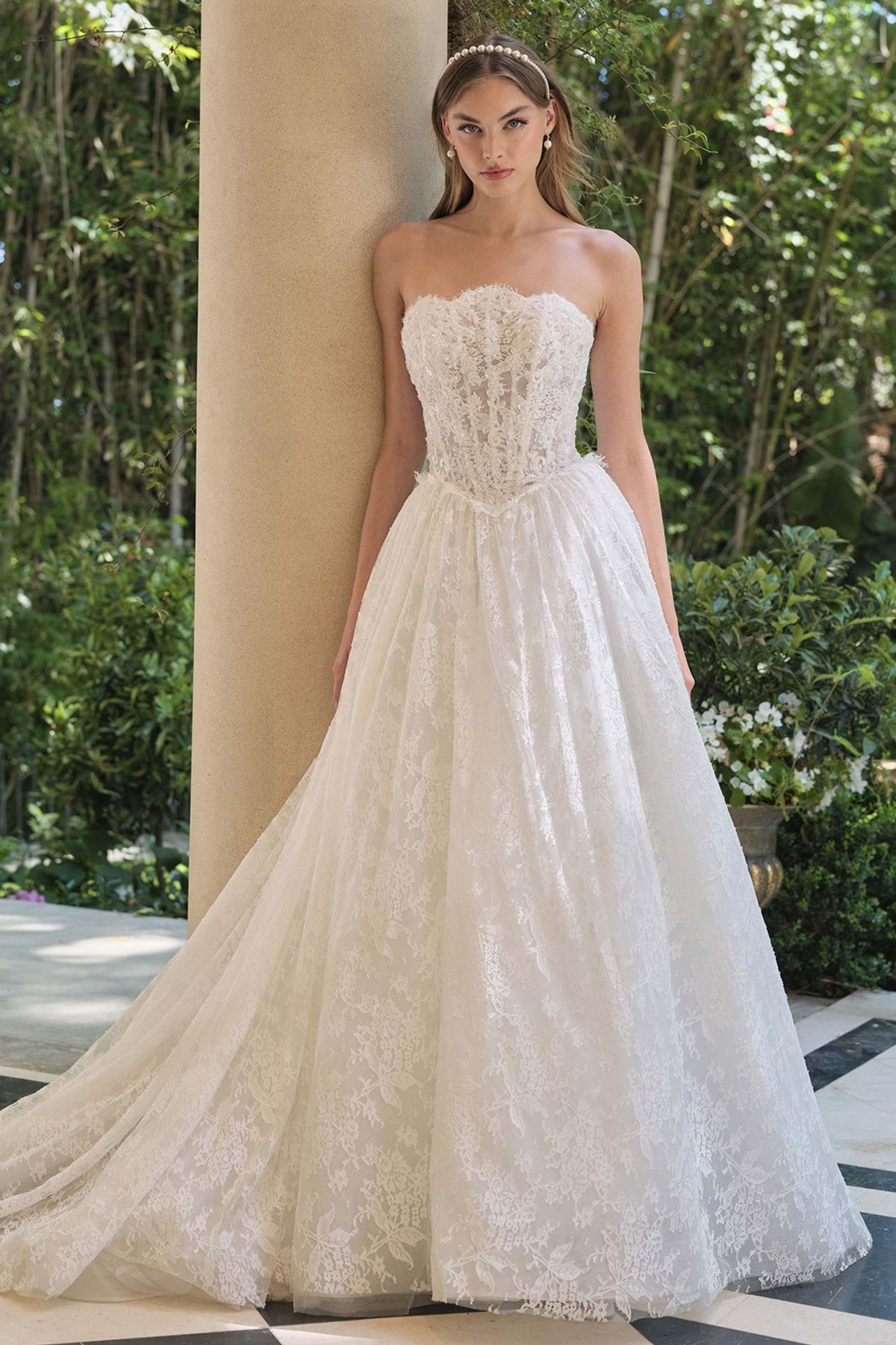 Andrea & Leo WL061 Timeless A-Line Strapless Wedding Gown - Luzilly Bridal & Apparel