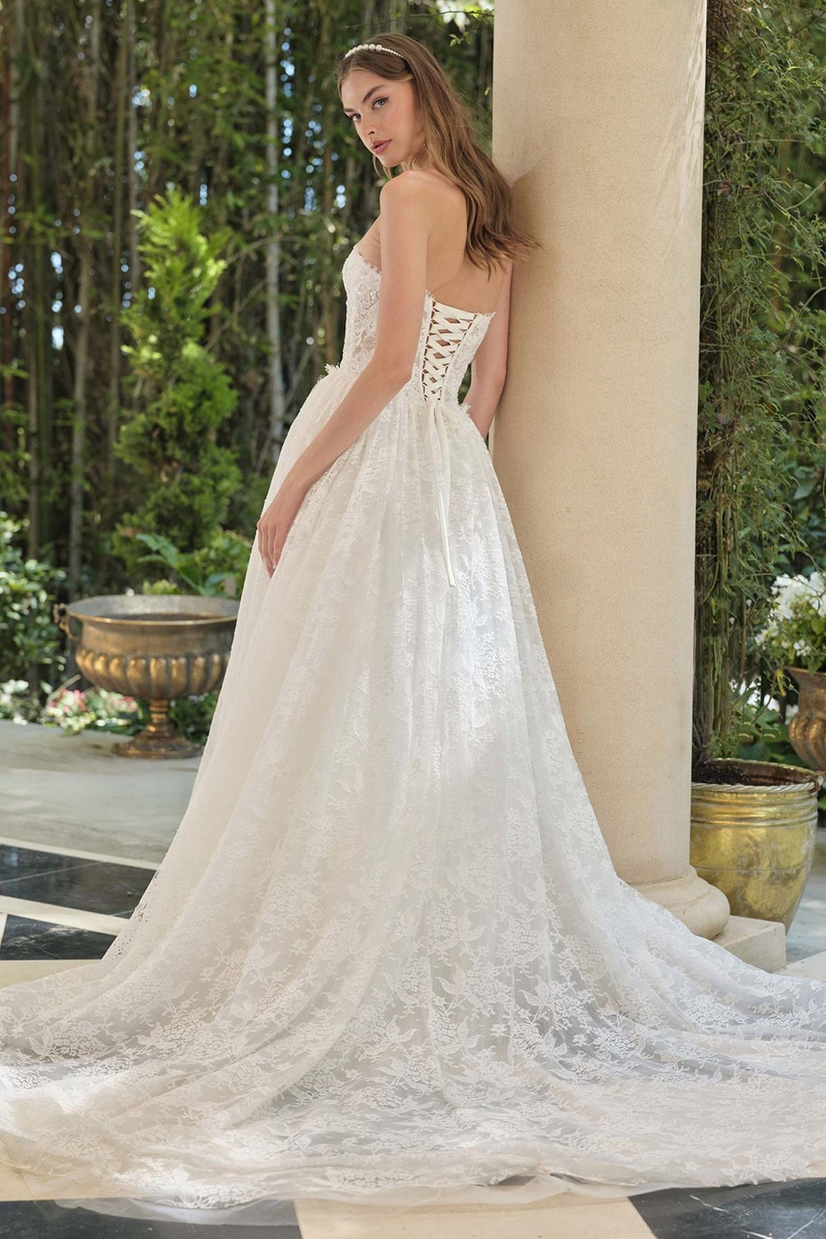 Andrea & Leo WL061 Timeless A-Line Strapless Wedding Gown - Luzilly Bridal & Apparel