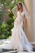 Andrea & Leo WL062 Fit and Flare Strapless Wedding Gown Includes Veil - Luzilly Bridal & Apparel