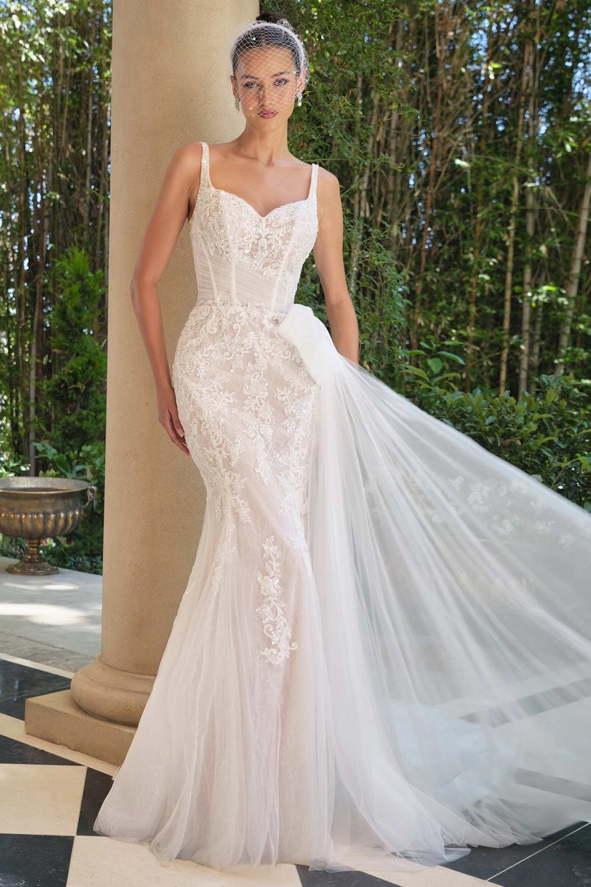 Andrea & Leo WL068 Fitted Sweetheart Embroidered Lace Mermaid Dress - Luzilly Bridal & Apparel