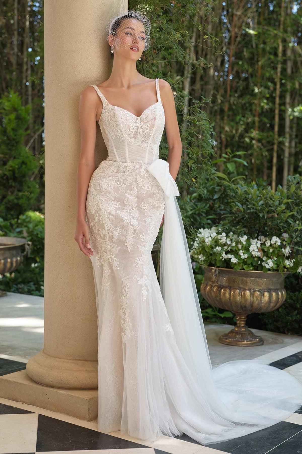 Andrea & Leo WL068 Fitted Sweetheart Embroidered Lace Mermaid Dress - Luzilly Bridal & Apparel