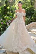 Andrea & Leo WL090 Embroidered Lace Tulle Off Shoulder Wedding Ball Gown - Luzilly Bridal & Apparel