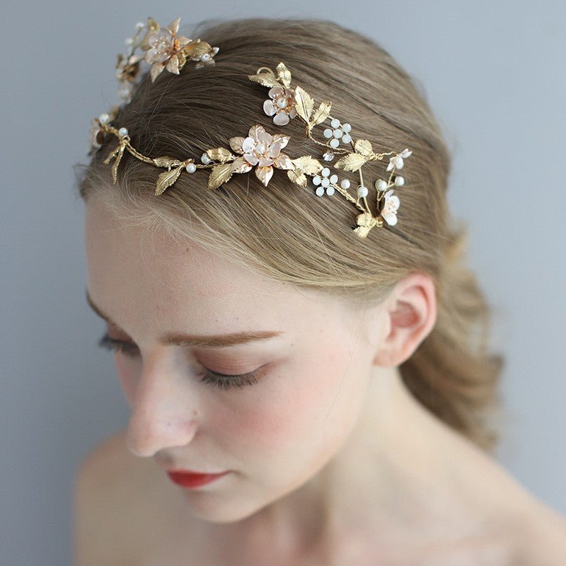 Asymmetric Handmade Bridal Crown - Luzilly Bridal & Apparel