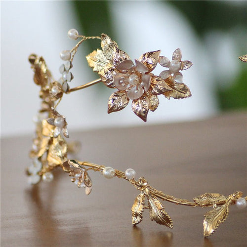 Asymmetric Handmade Bridal Crown - Luzilly Bridal & Apparel
