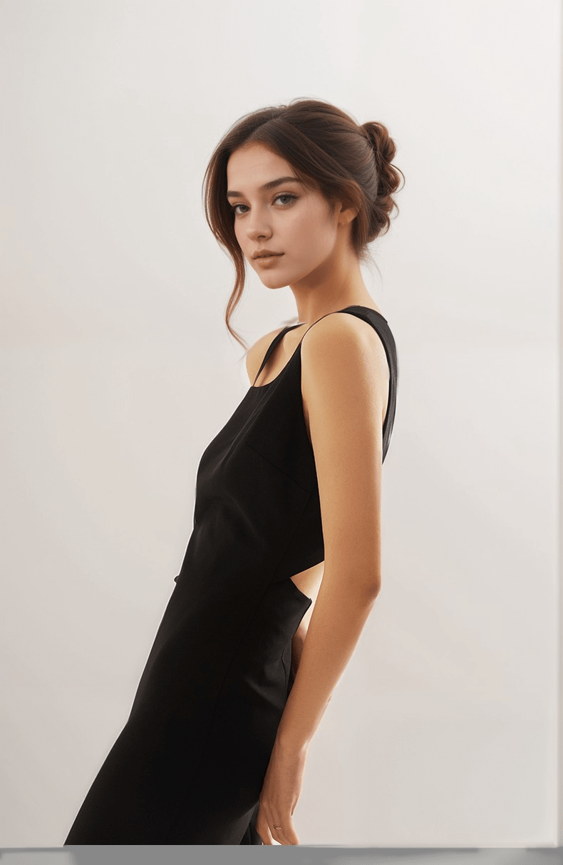 Asymmetrical geometric concept hallowed back pencil skirt satin prom dress - Luzilly Bridal & Apparel