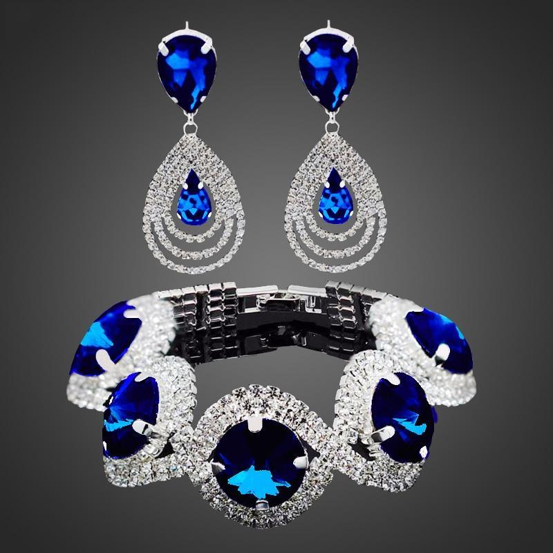 Austrian Crystal Bridal Jewelry Set - Luzilly Bridal & Apparel