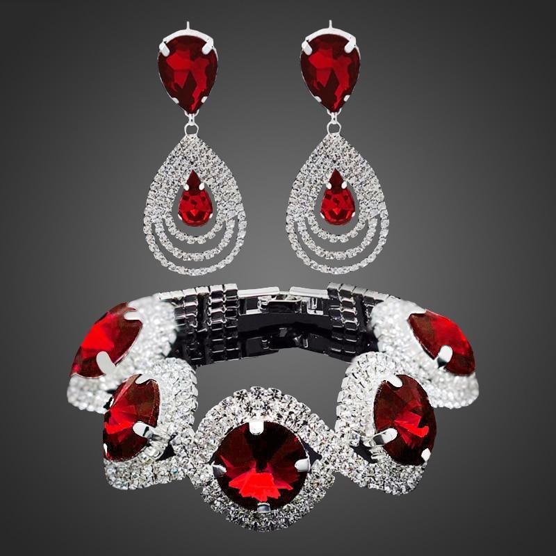 Austrian Crystal Bridal Jewelry Set - Luzilly Bridal & Apparel