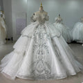 Backless Shimmer Ball Gown Wedding Dress - Luzilly Bridal & Apparel