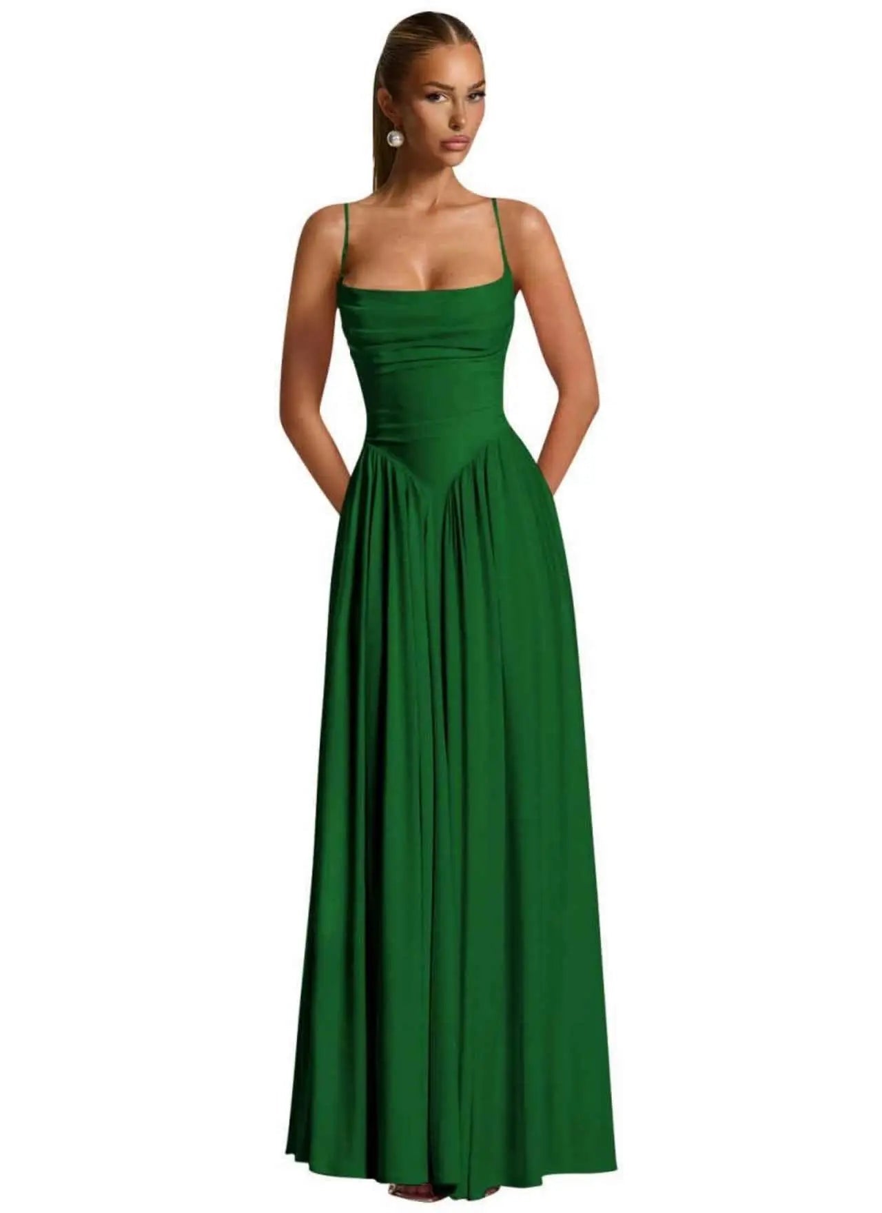 Backless Spaghetti-Strap Chiffon Bridesmaid Dress - Luzilly Bridal & Apparel