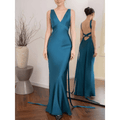 Backless Strappy Lake Blue Evening Dress - Luzilly Bridal & Apparel