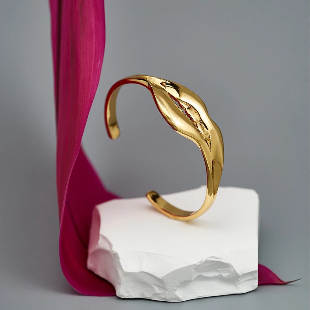 Bangle For Women Gold Color Fashion Cute Elegant Jewelry Friend Birthday - Luzilly Bridal & Apparel