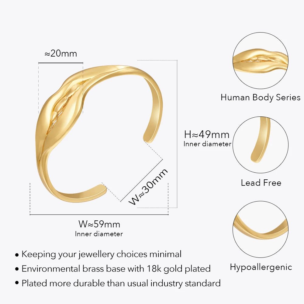 Bangle For Women Gold Color Fashion Cute Elegant Jewelry Friend Birthday - Luzilly Bridal & Apparel