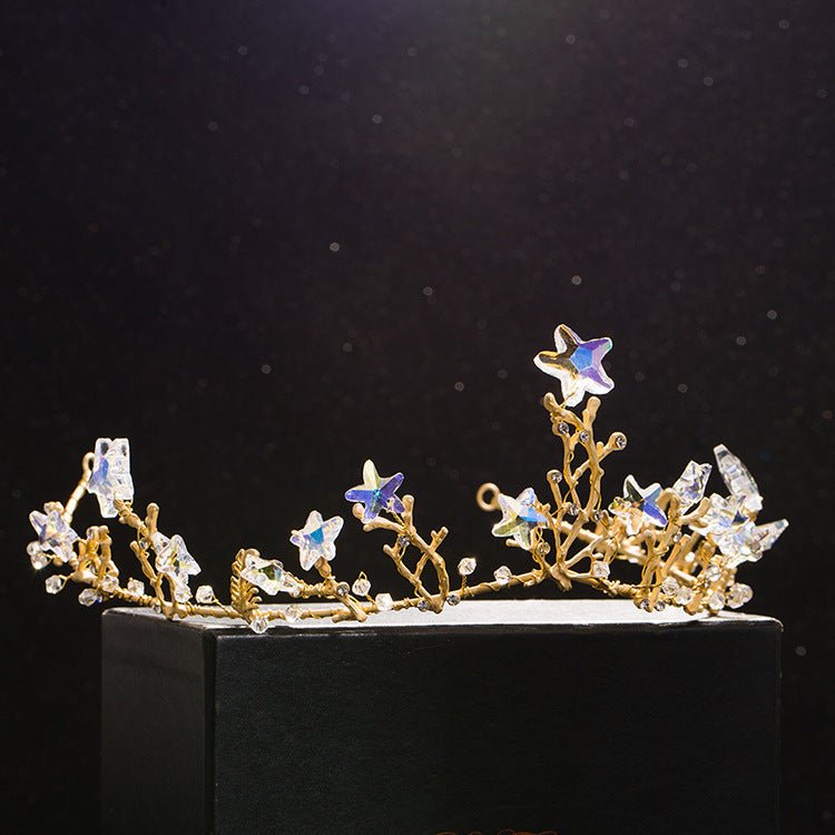 Baroque Rhinestone Bridal Crown - Luzilly Bridal & Apparel
