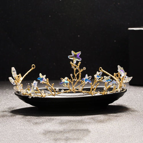 Baroque Rhinestone Bridal Crown - Luzilly Bridal & Apparel