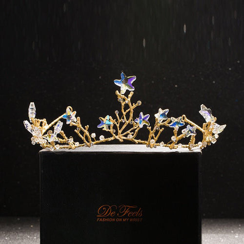 Baroque Rhinestone Bridal Crown - Luzilly Bridal & Apparel