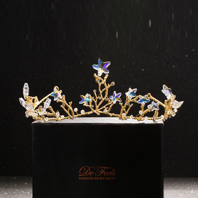 Baroque Rhinestone Bridal Crown - Luzilly Bridal & Apparel