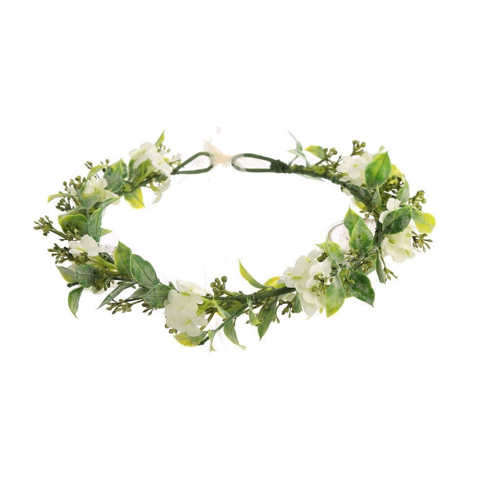 Beach vacation photo wreath headdress bride bridesmaid headdress headdress flower - Luzilly Bridal & Apparel