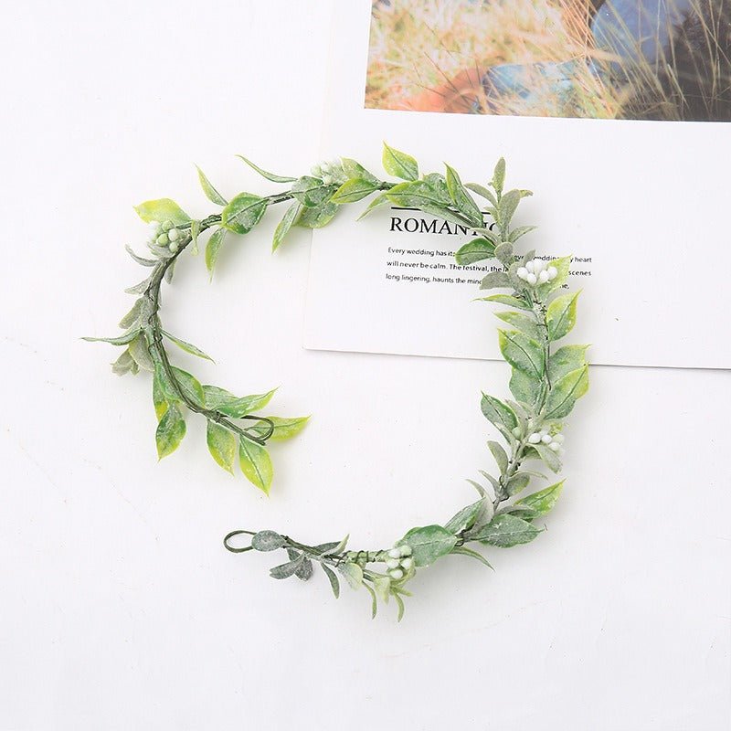 Beach vacation photo wreath headdress bride bridesmaid headdress headdress flower - Luzilly Bridal & Apparel