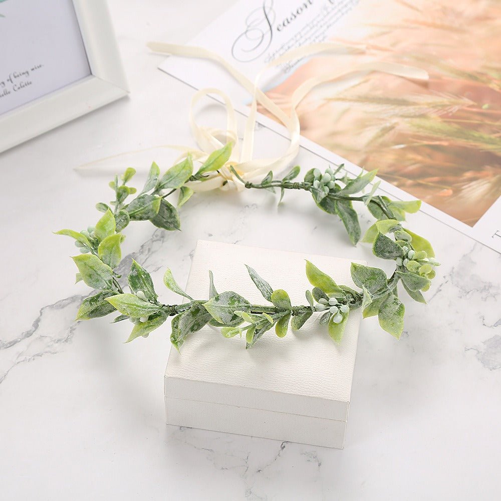 Beach vacation photo wreath headdress bride bridesmaid headdress headdress flower - Luzilly Bridal & Apparel