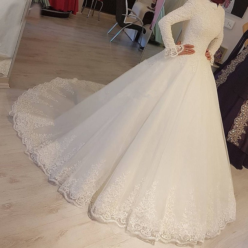Beaded Ball Gown Wedding Dress - Luzilly Bridal & Apparel