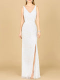 Beaded Bridal Gown with Lace Up Back - Luzilly Bridal & Apparel