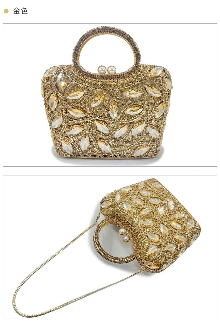 Beaded Crystal Party Clutch - Luzilly Bridal & Apparel