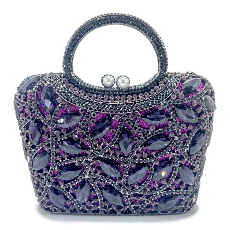 Beaded Crystal Party Clutch - Luzilly Bridal & Apparel