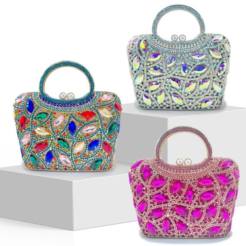 Beaded Crystal Party Clutch - Luzilly Bridal & Apparel