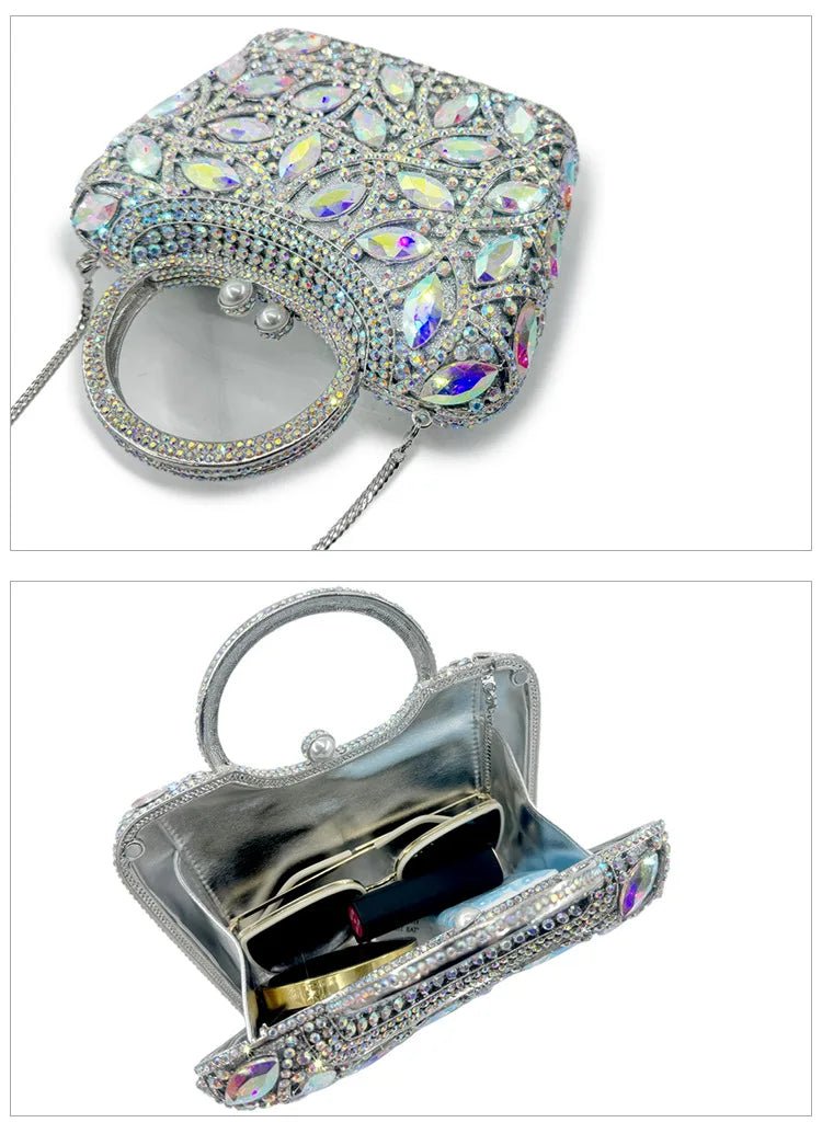 Beaded Crystal Party Clutch - Luzilly Bridal & Apparel
