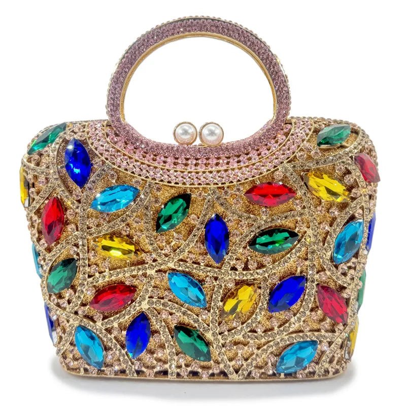 Beaded Crystal Party Clutch - Luzilly Bridal & Apparel