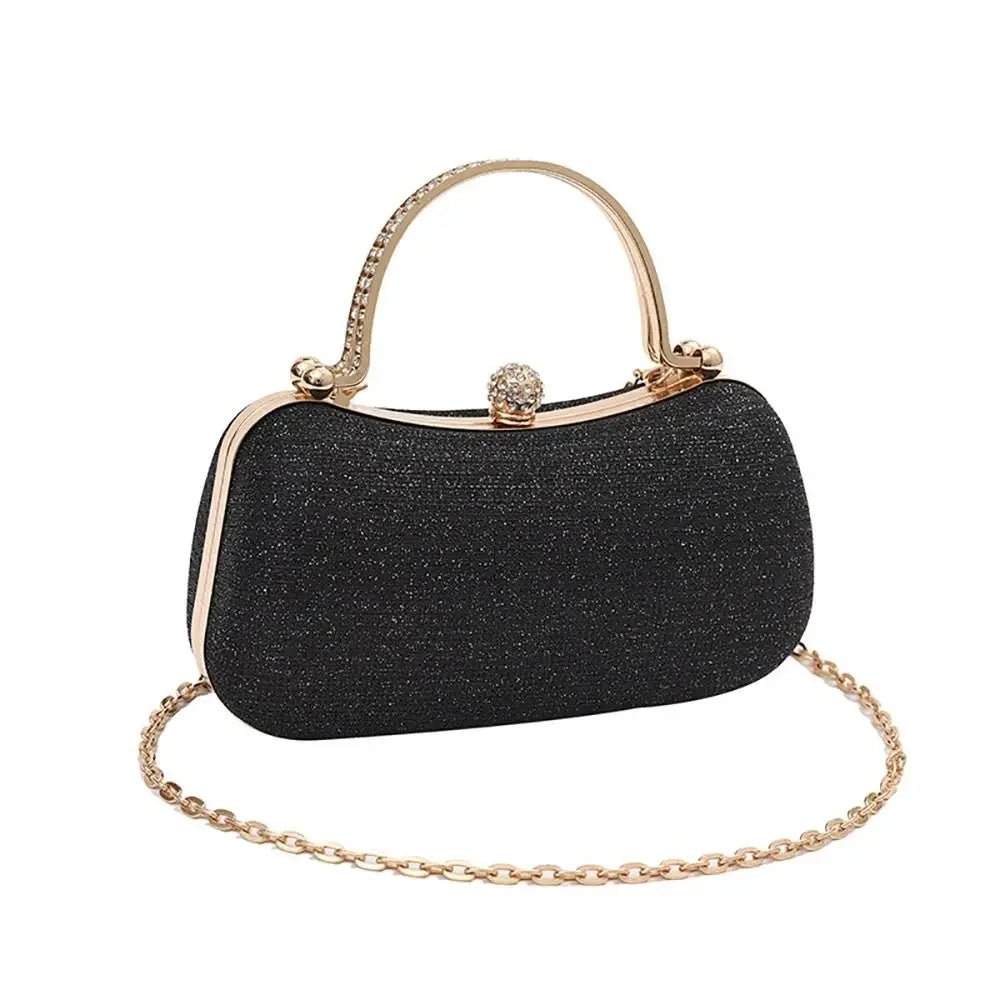Beaded Egg-Shape Evening Bag with Chain - Luzilly Bridal & Apparel