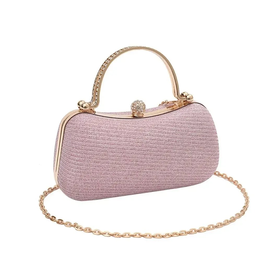 Beaded Egg-Shape Evening Bag with Chain - Luzilly Bridal & Apparel