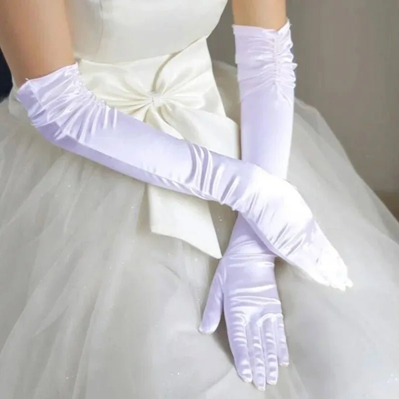 Beaded Elbow-Length Wedding Gloves - Luzilly Bridal & Apparel