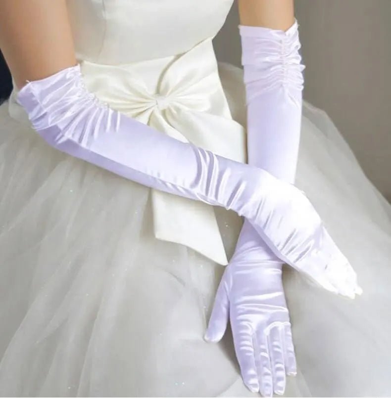 Beaded Elbow-Length Wedding Gloves - Luzilly Bridal & Apparel