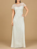 Beaded Flutter Sleeve Wedding Gown | Lara 51219 - Luzilly Bridal & Apparel