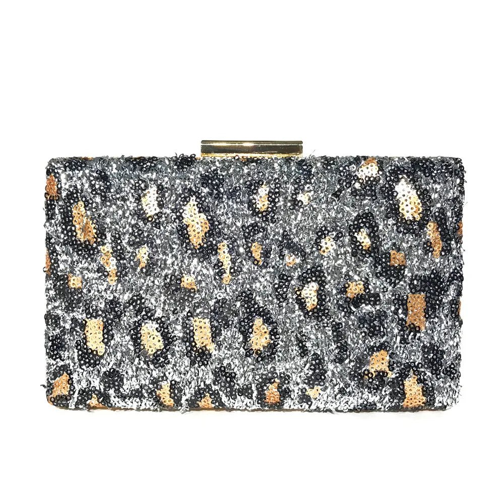 Beaded Leaf Metal Clutch - Luzilly Bridal & Apparel
