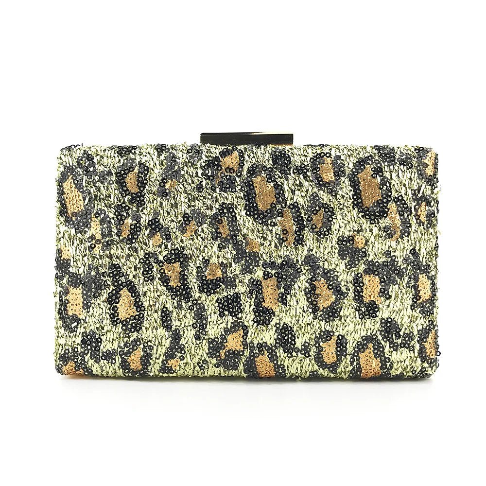 Beaded Leaf Metal Clutch - Luzilly Bridal & Apparel
