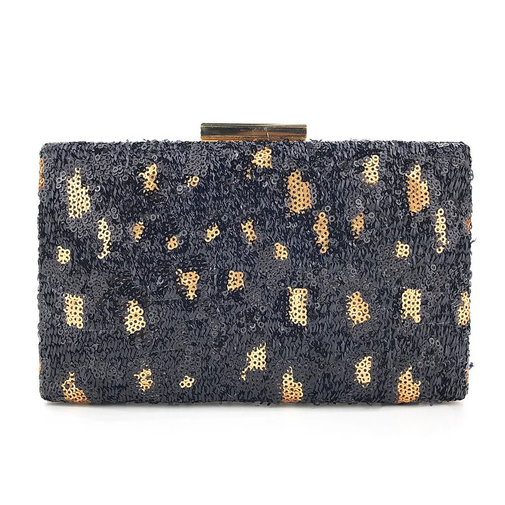 Beaded Leaf Metal Clutch - Luzilly Bridal & Apparel