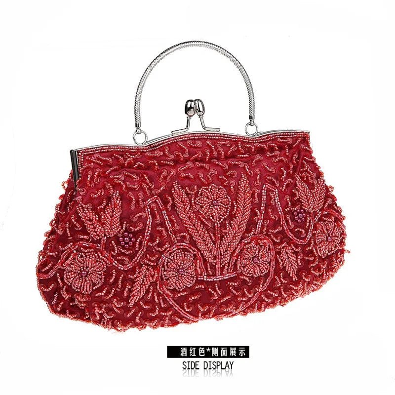 Beaded Retro Evening Clutch - Luzilly Bridal & Apparel