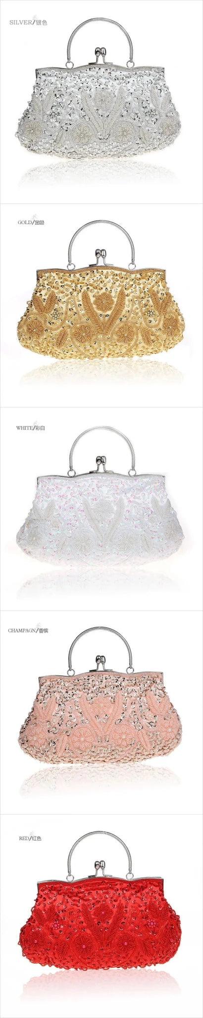 Beaded Retro Evening Clutch - Luzilly Bridal & Apparel