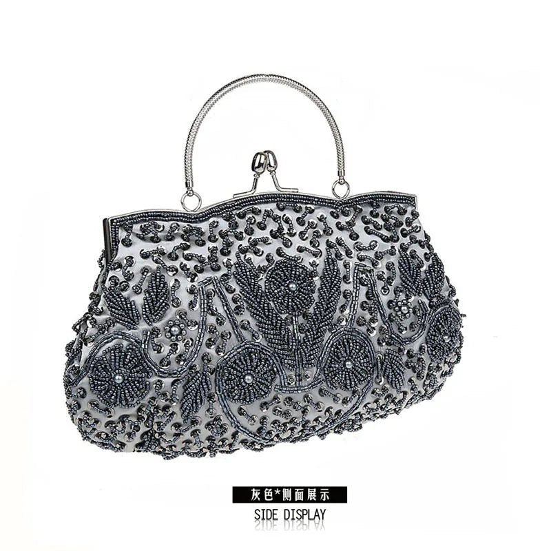 Beaded Retro Evening Clutch - Luzilly Bridal & Apparel