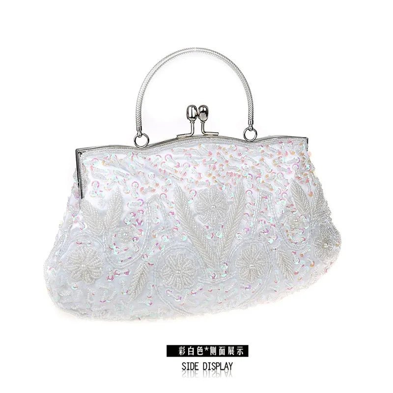 Beaded Retro Evening Clutch - Luzilly Bridal & Apparel