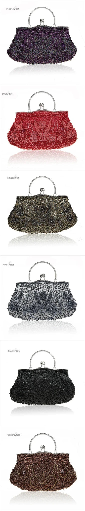Beaded Retro Evening Clutch - Luzilly Bridal & Apparel