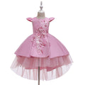 Beaded Short-Sleeve Flower Girl Dress - Luzilly Bridal & Apparel