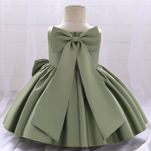 Big Bow Flower Girl Birthday Wedding Dress -  BAAA51110008 - Luzilly Bridal & Apparel