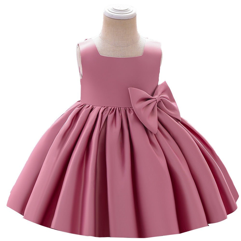 Big Bow Flower Girl Birthday Wedding Dress -  BAAA51110008 - Luzilly Bridal & Apparel