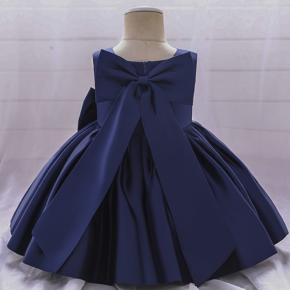 Big Bow Flower Girl Birthday Wedding Dress -  BAAA51110008 - Luzilly Bridal & Apparel