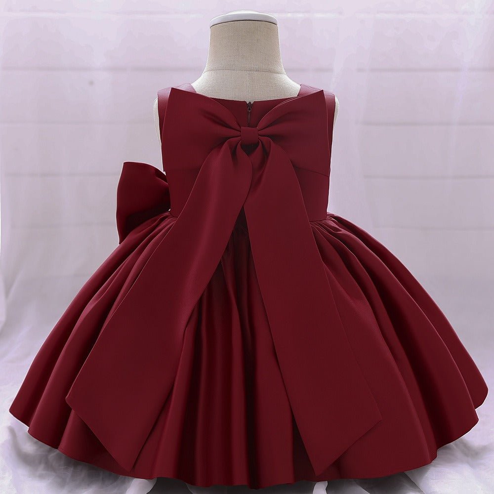 Big Bow Flower Girl Birthday Wedding Dress -  BAAA51110008 - Luzilly Bridal & Apparel