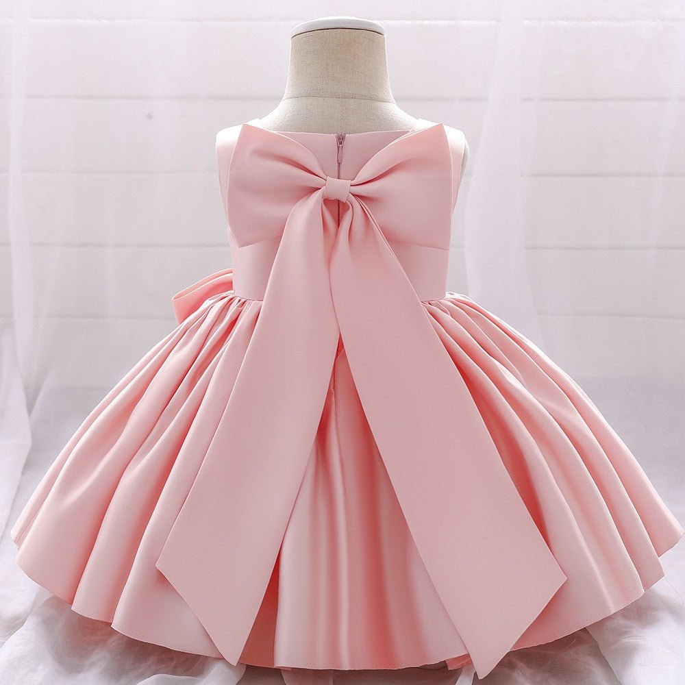 Big Bow Flower Girl Birthday Wedding Dress -  BAAA51110008 - Luzilly Bridal & Apparel